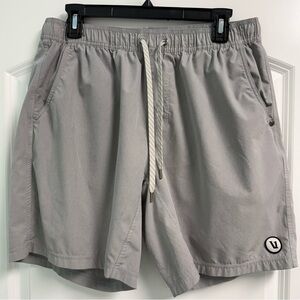 Vuori Kore Lined Shorts Sz XL Light Gray with Drawstring